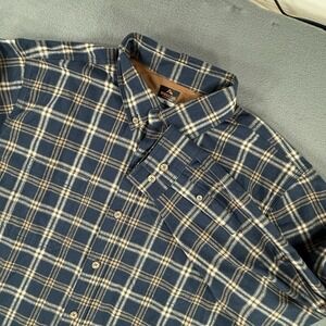Ridgecut Toughwear Flannel Shirt Mens XL Blue Plaid Button Down RC11011